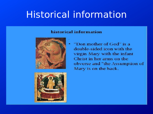 Historical information