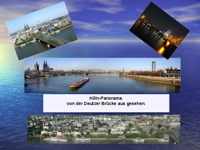 Köln-Panorama von der Deutzer Brücke aus gesehen.