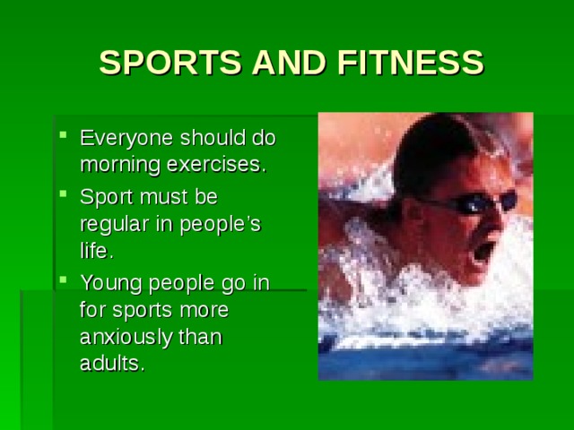 SPORTS AND FITNESS