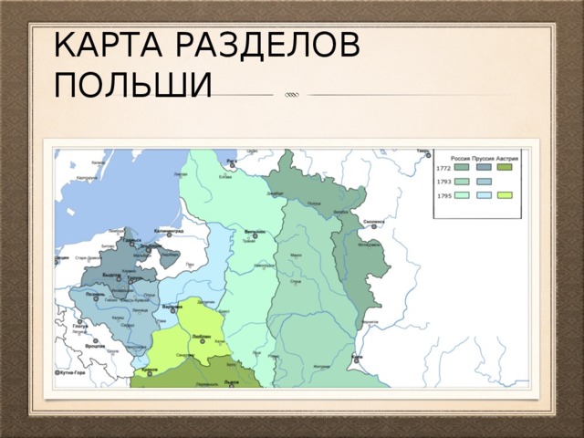 Карта разделов Польши
