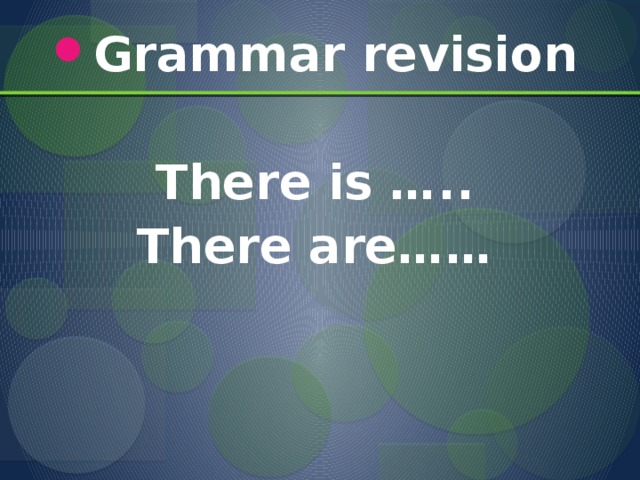 Grammar revision