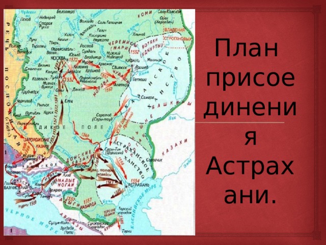 План  присоединения  Астрахани.