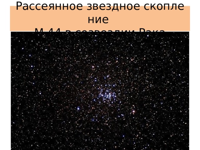 Рассеянное звездное скопление   М 44 в созвездии Рака