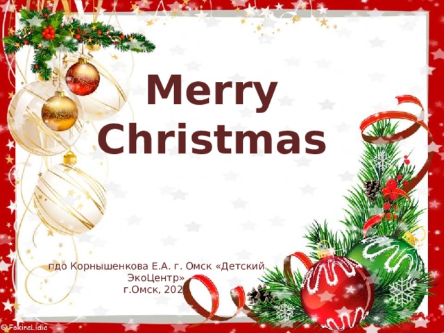 Merry Christmas пдо Корнышенкова Е.А. г. Омск «Детский ЭкоЦентр» г.Омск, 2020