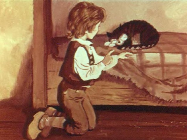 Со временем Ханс Кристиан и сам стал придумывать сказки. Рассказывал он их пока только старому коту Карлу. Кот терпеливо слушал, но очень уж часто засыпал на самом интересном месте.