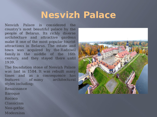 Nesvizh Palace