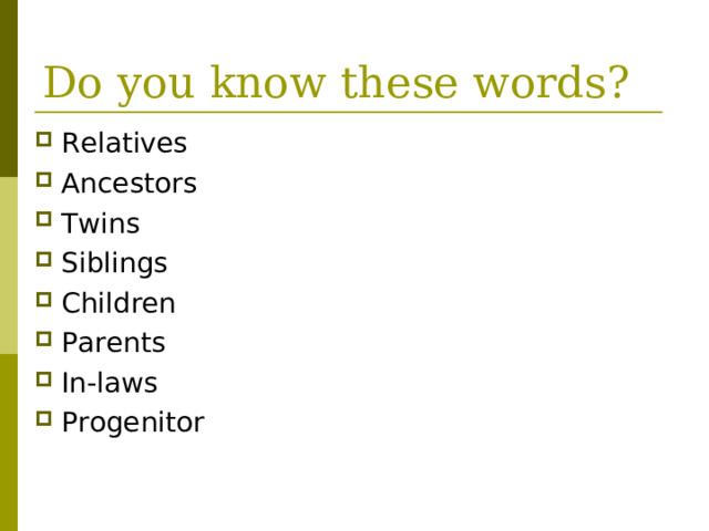 Do you know these words?