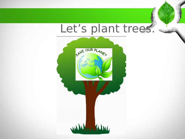 Let’s plant trees.