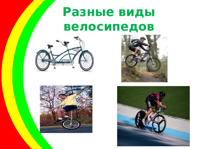 Разные виды велосипедов