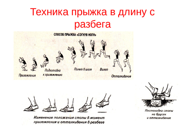 Техника прыжка в длину с разбега