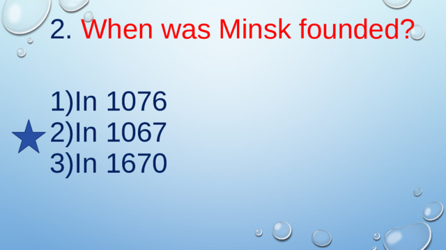 2. When was Minsk founded?