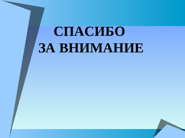 СПАСИБО  ЗА ВНИМАНИЕ