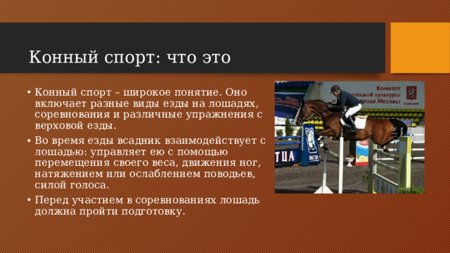 Конный спорт: что это